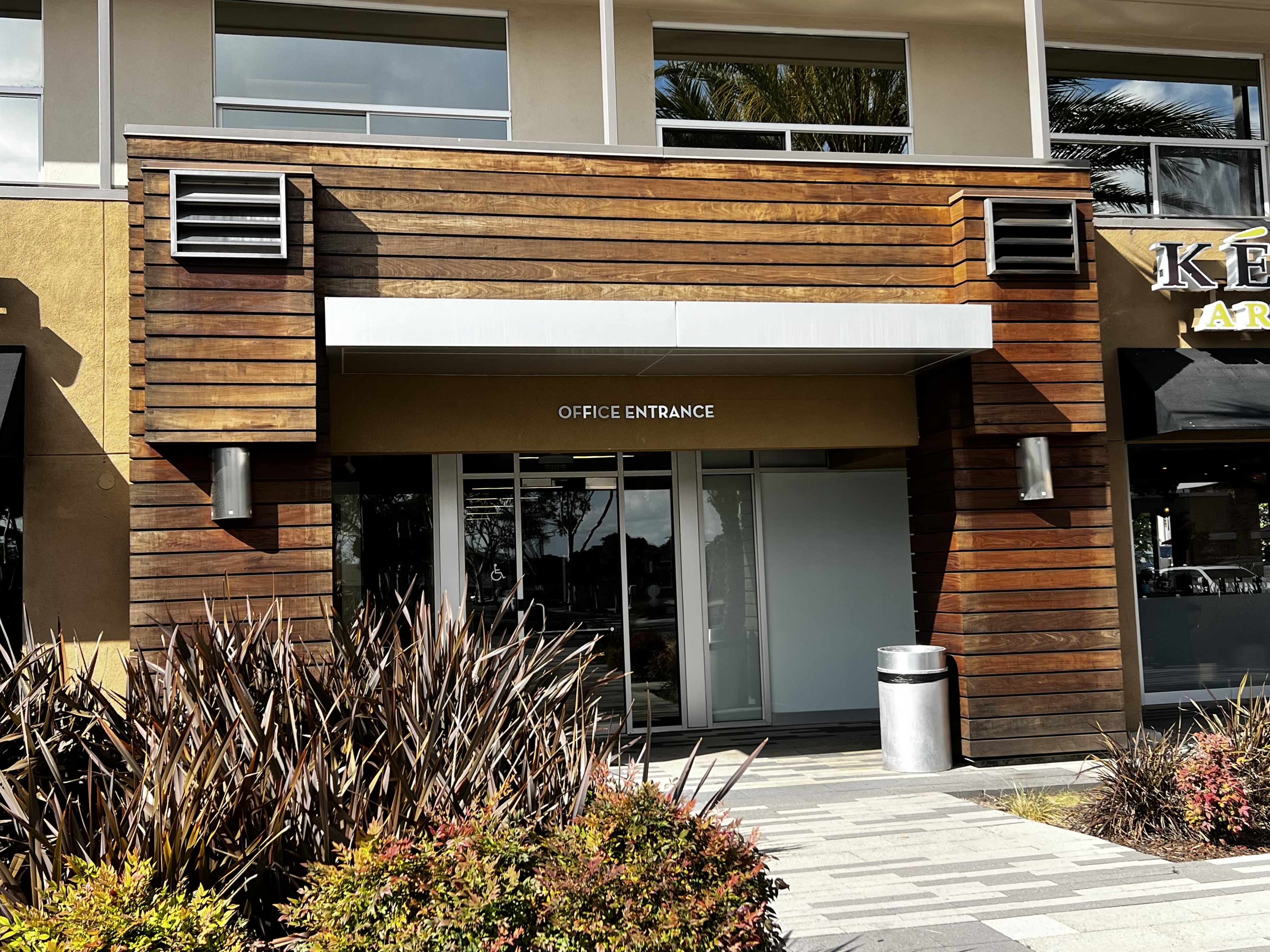 Exterior view of the Westcliff Drive office entrance